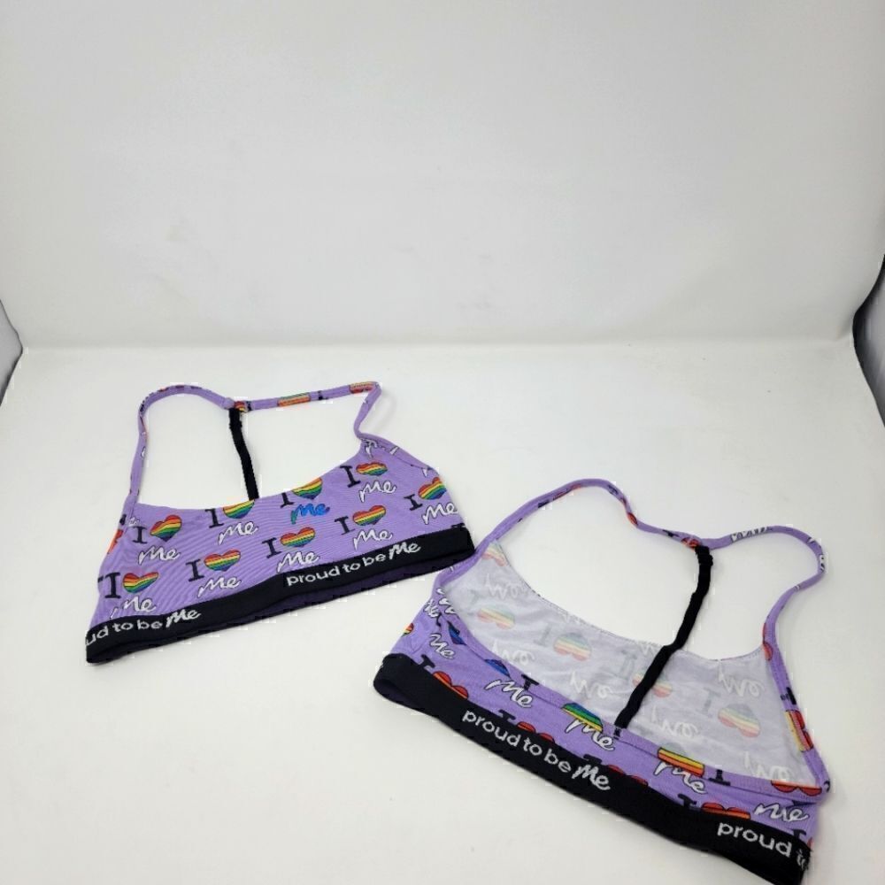 NEW MeUndies Lot of 2 I Heart Me T-Back Bralette Women's Size XSmall